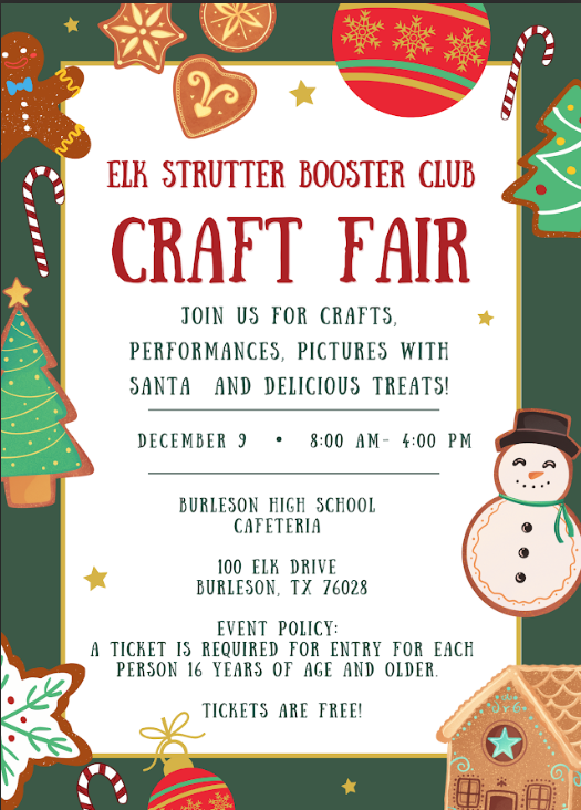  We can't wait to see you and all of our Vendors Saturday, December 9 at Burleson High School!  Vend